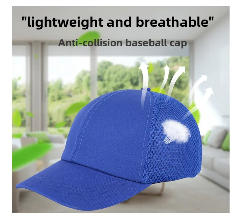 Paño de red de alta visibilidad, casco anticolisión, gorra de seguridad para el trabajo, gorra de béisbol, estilo casco, protección para la cabeza, reparación - imagen 4