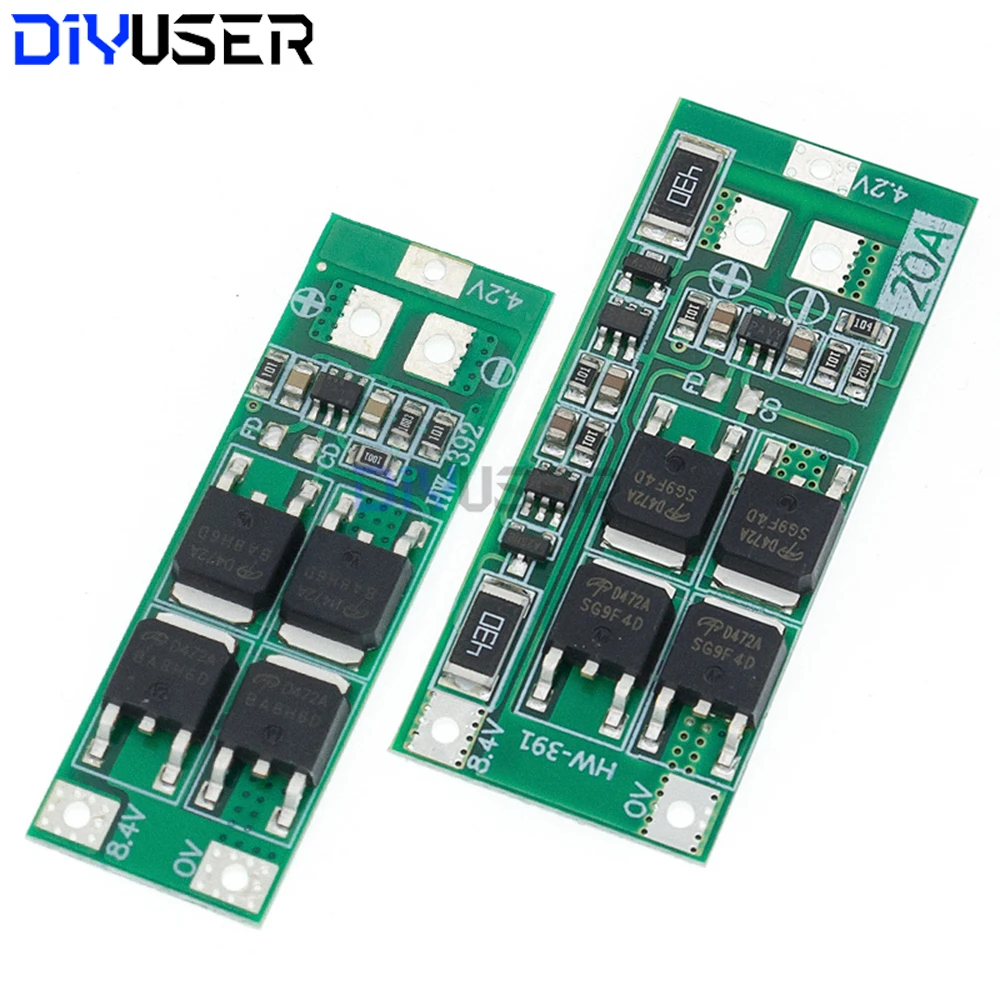 Placa de protección de batería de litio 2S 20A 7,4 V 8,4 V 18650/placa BMS versión de equilibrio estándar