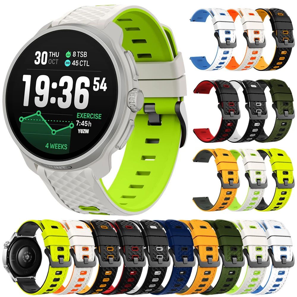 Correa de 22mm para SUUNTO RACE 2 S/OCEAN/VERTICAL/5 9 PEAK PRO, correa de silicona para reloj COROS PACE 3 APEX 2 Pro APEX 4 pulseras de 42mm