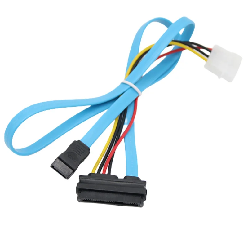 Cable de datos de disco duro SAS29 Pin SFF-8482 de 0,7 M Cable de conexión integrado de alimentación y datos de servidor SAS a SATA - imagen 4