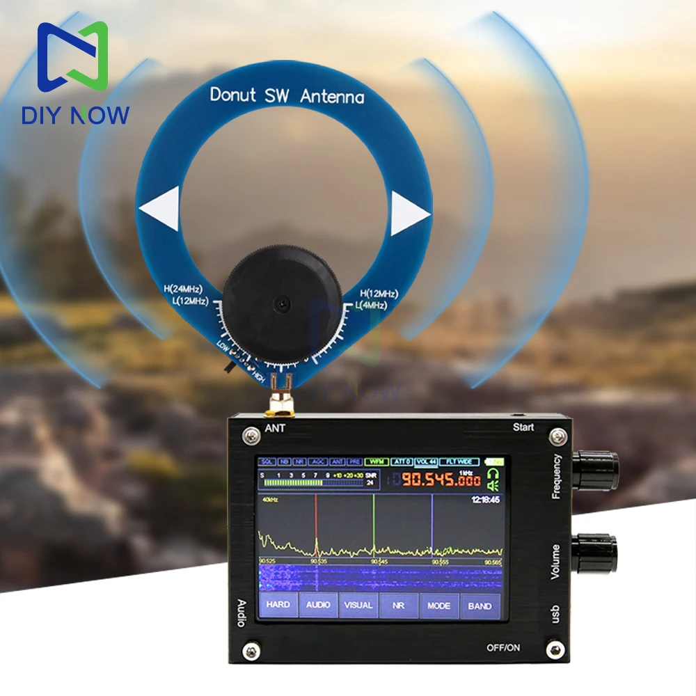 SW Antena de onda corta AM Antena FM mediana Antena de onda Antena de recepción de banda ancha Módulo de antena Mini bucle Módulo de antena Donut - imagen 3
