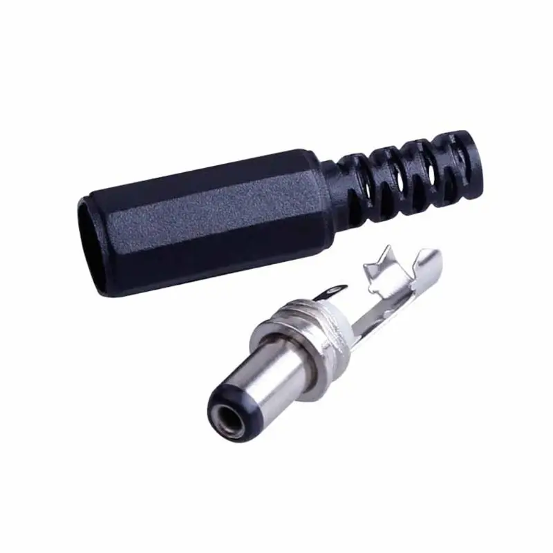 Adaptador de conector de montaje en Panel, enchufe macho de plástico DC022, tuerca de tornillo Jack hembra, 12V, 5,5x2,1mm, 10 pares, 20 piezas - imagen 4