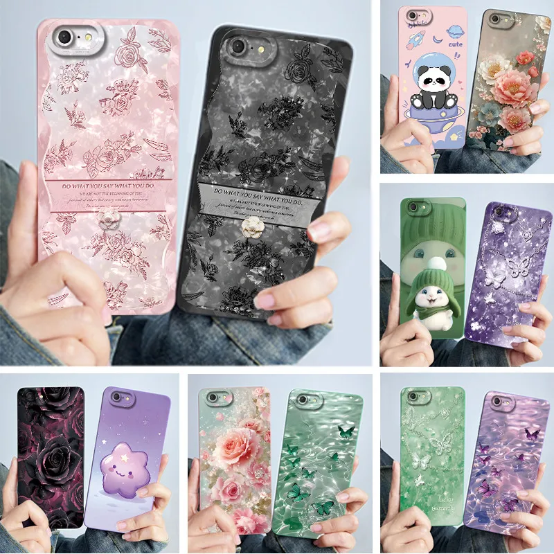 Para Oppo A57 2016 funda de teléfono OPPO CPH1701 funda moda simplicidad pintura al óleo flor Panda suave carcasa de silicona líquida Fundas
