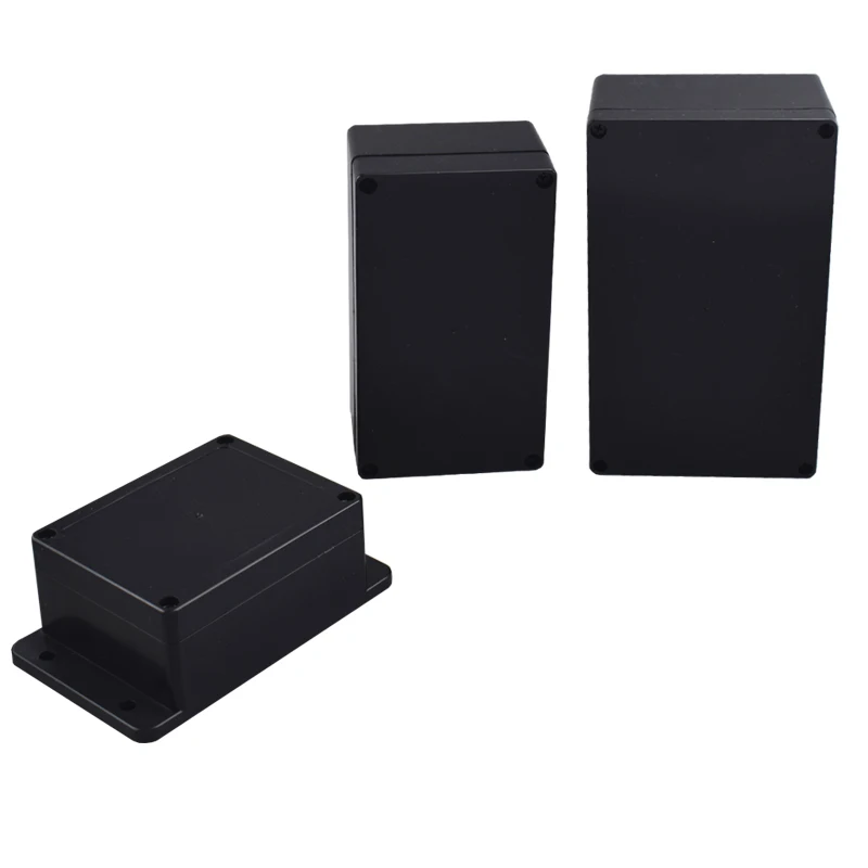 Caja impermeable ABS, caja de seguridad electrónica, cajas de plástico, caja de conexiones de alambre negro, organizador de plástico, caja impermeable IP67 - imagen 4