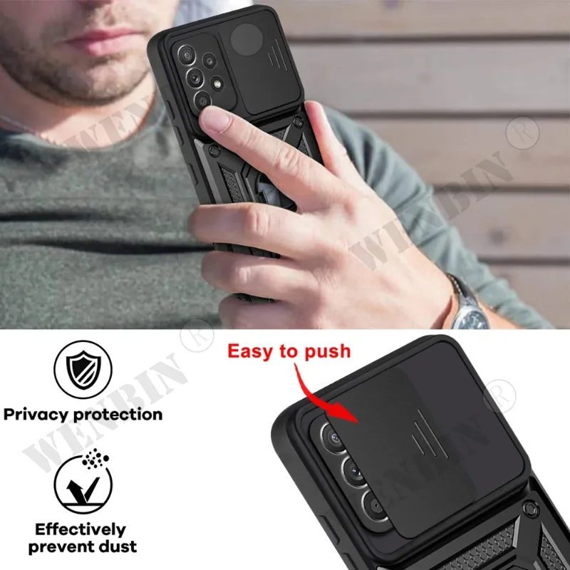 Funda de lente de cámara deslizante para Huawei P40 P30 Lite Nova 10 Pro 9 Honor 70 50 X8A X7A, cubierta de armadura de parachoques - imagen 5