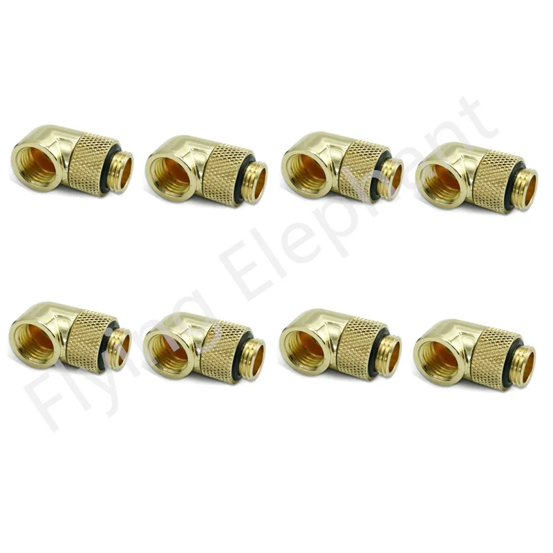 Conector de refrigeración por agua para PC, accesorio de tubo duro hembra a macho, conector refrigerado por agua, Negro/plateado/Blanco/dorado, G1/4" - imagen 4