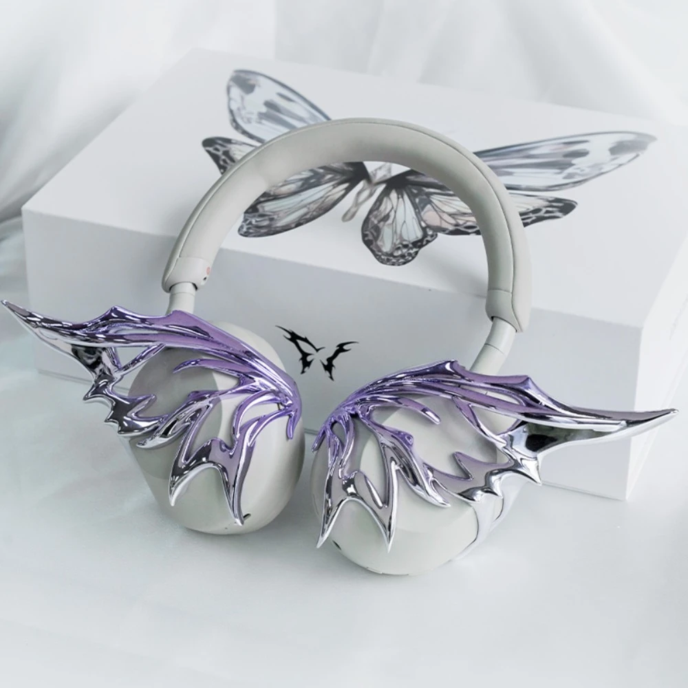 Funda Fairy Wings para Sony, funda protectora para auriculares montados en la cabeza, carcasa dura de resina, accesorio ergonómico para juegos, funda para Airpod inalámbrica - imagen 3