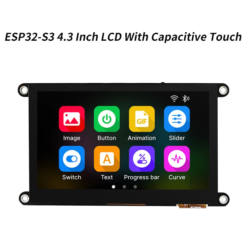 ESP32-S3 Placa de desarrollo LCD de 4,3 pulgadas 8M PSRAM 4M FLASH táctil capacitiva 480*272 módulo de pantalla con WIFI y Bluetooth