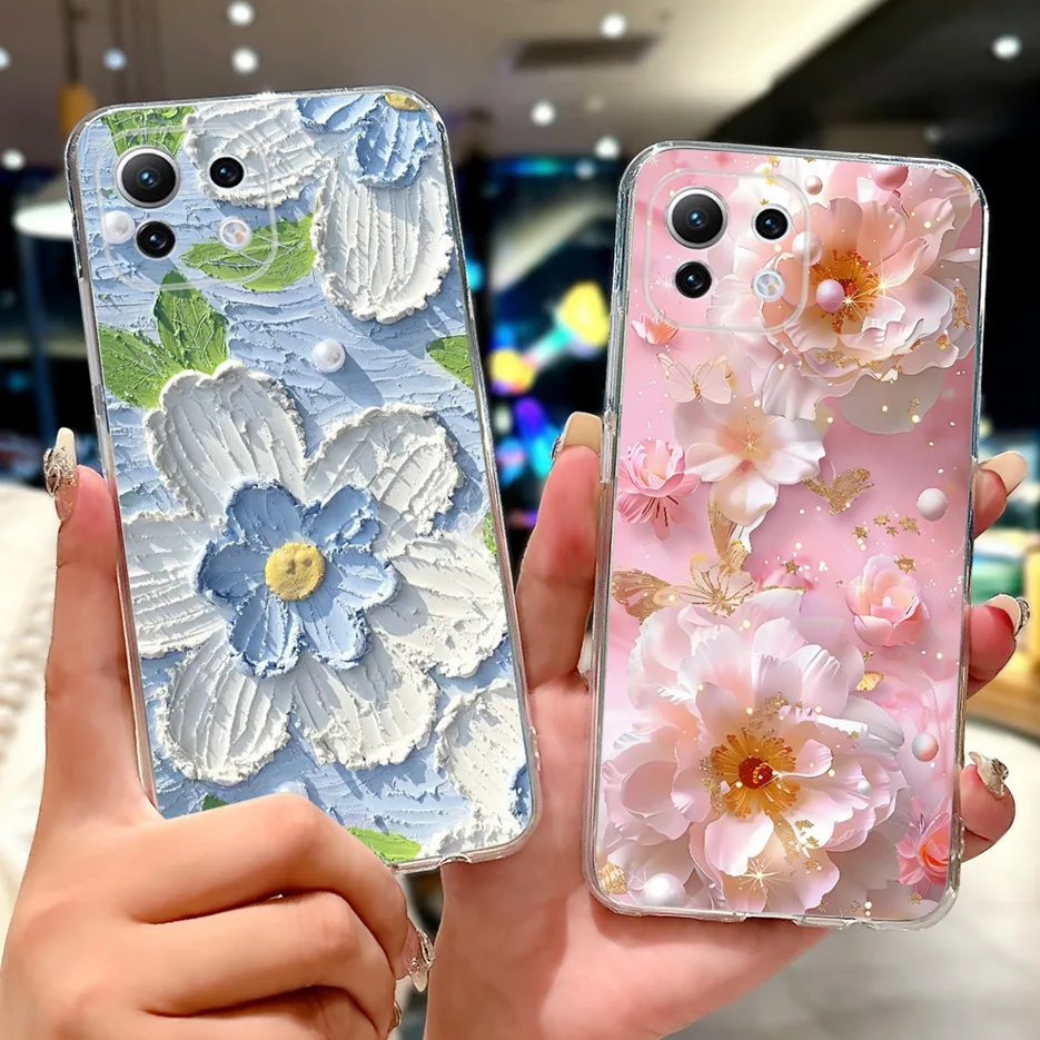 Para Xiaomi Mi 11 Lite funda nueva moda pintada funda de teléfono de silicona suave para Xiaomi Mi 11 Lite 5G NE 11Lite MI11LIte Fundas - imagen 4