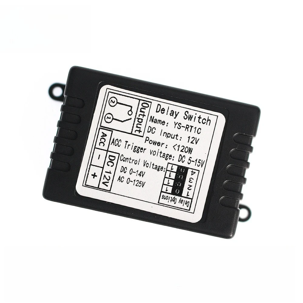 Módulo de relé de retardo de tiempo DC12V, interruptor de encendido y retardo, período de tiempo de Control de un solo chip opcional para modificación de coche, 1 Uds. - imagen 2