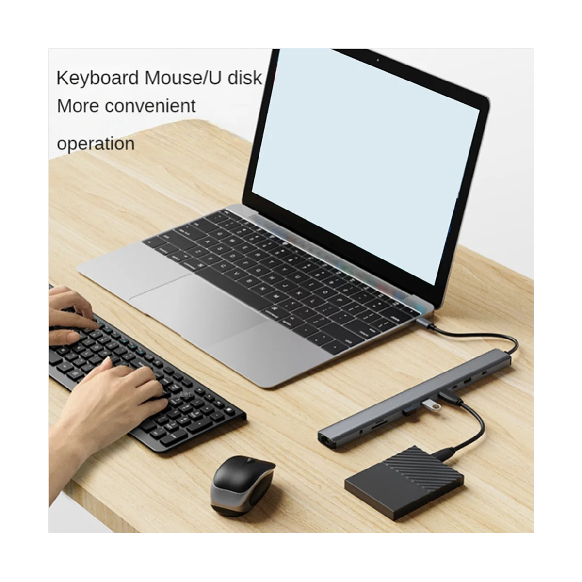 USB C HUB Type C To HDMI-Compatible 3.5Mm Audio Jack USB 3.0 Adapter 10 In 1 Type C HUB Dock USB C Splitter Laptop Stand - imagen 5