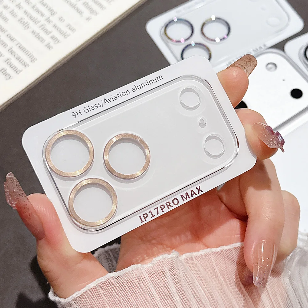 Protector de lente de cámara para iPhone 17 Pro Max 13 16 15 14 Plus 13 Mini Air 17promax 16promax lente protectora de vidrio templado - imagen 5