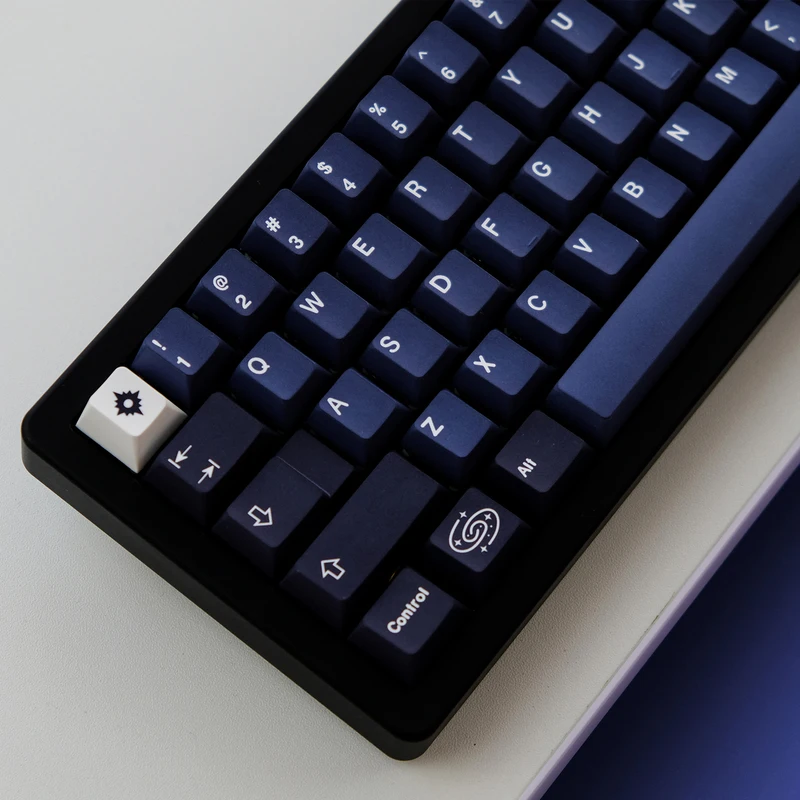 Juego de 128 teclas GMK Galaxy, teclas de sublimación de tinte PBT, teclas de perfil de cereza para Keychron 65 75% Anne Poker GH60 GK64 FL98 - imagen 3