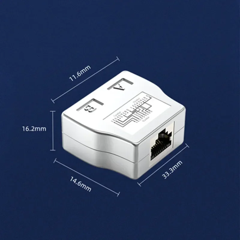 Divisor RJ45 1 a 2 adaptador Ethernet extensor de Cable de red de Internet conector RJ45 acoplador RJ 45 para PC portátil TV Box enrutador - imagen 3