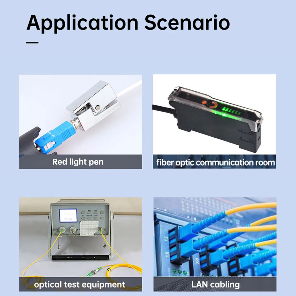 Adaptador de fibra óptica desnuda de forma cuadrada Natalink SC, conector de fibra FTTH para bolígrafo de luz roja, medidor de potencia óptica, acoplador OTDR - imagen 5