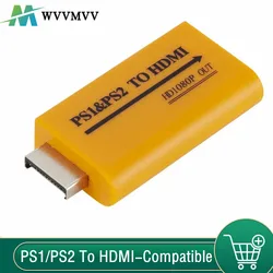 WvvMvv Convertidor PS1/PS2 a HDMI 1080p Audio Vídeo Plug and Play