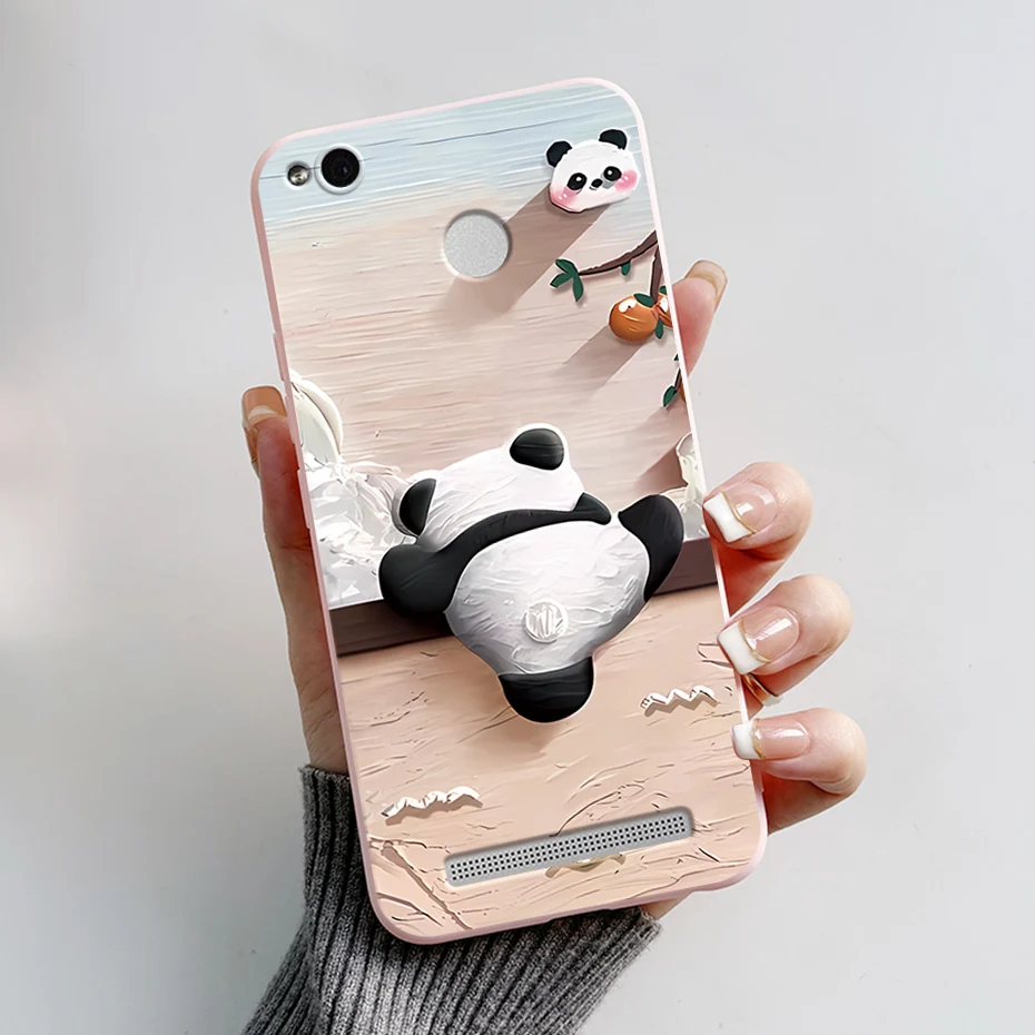 Funda trasera de silicona suave para Xiaomi Redmi 3S, carcasa bonita de Panda, 5,0 pulgadas - imagen 4