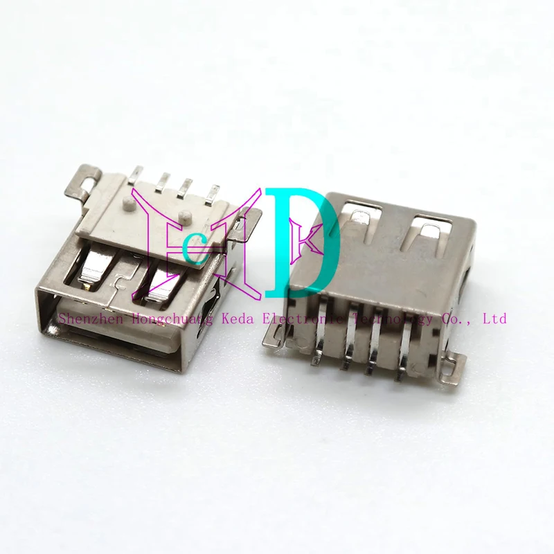 5 uds USB tipo A puerto estándar hembra conectores de soldadura conector PCB USB-A tipo USB-B - imagen 3