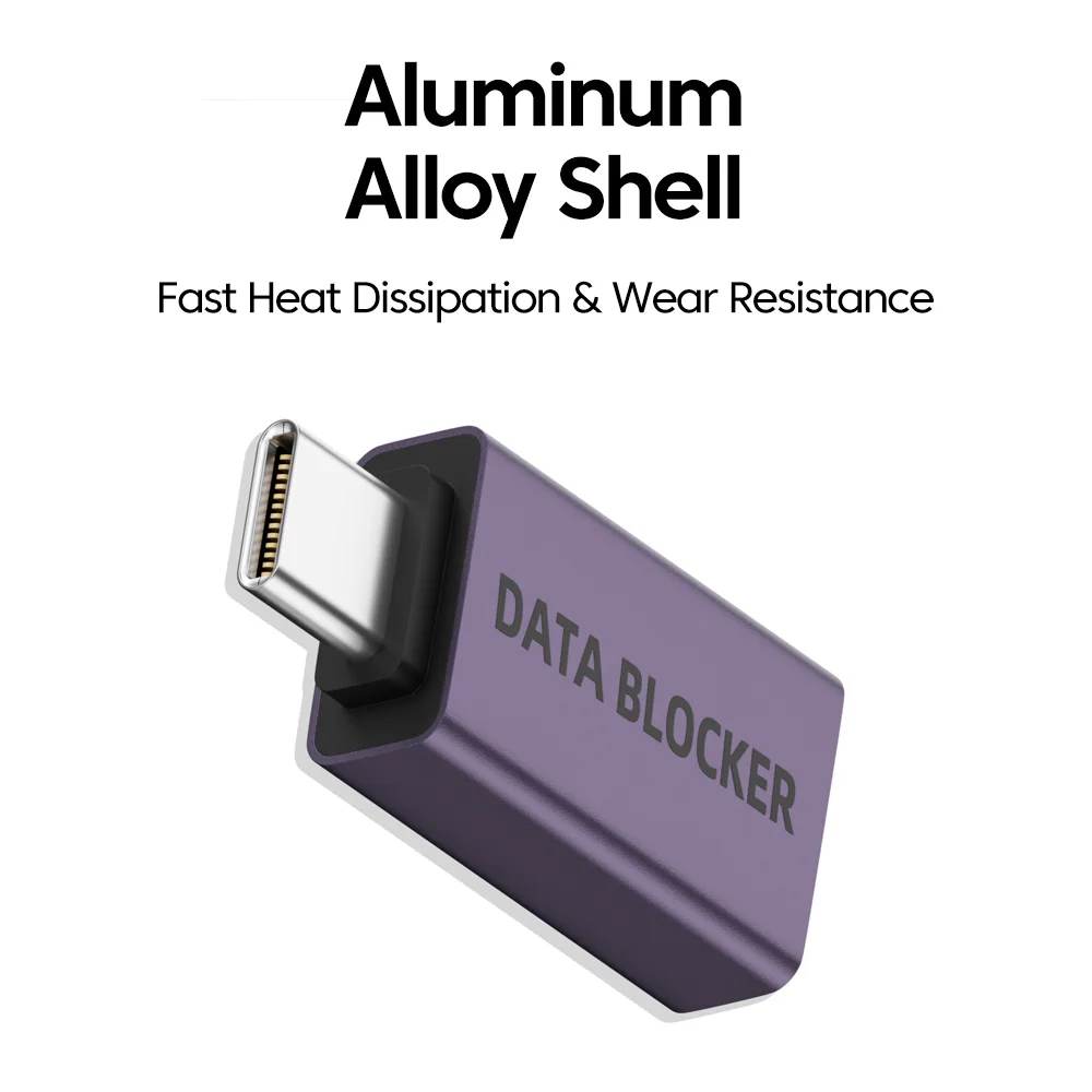 Conectores de carga USB/TYPE-C sin sincronización de datos Bloqueador de datos USB/tipo-c de carga rápida para herramienta de seguridad Protector de dispositivos