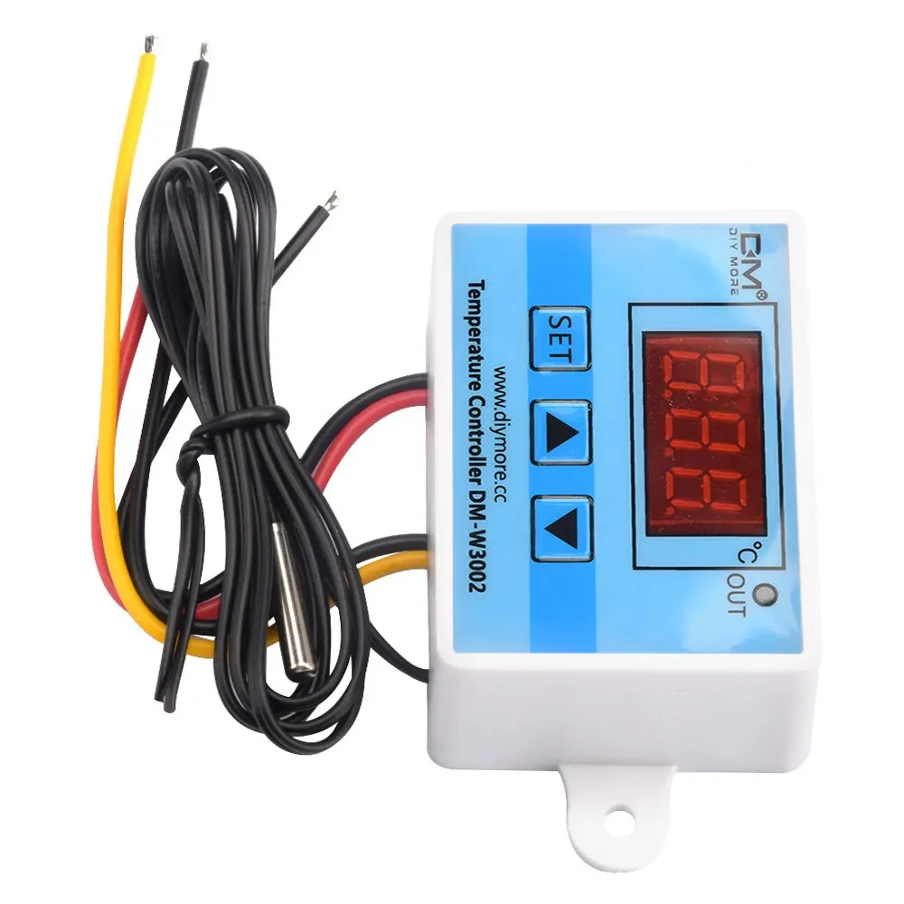 Controlador de temperatura Digital LED W3002, 110V, 220V, termostato, termorregulador, Sensor, medidor, nevera, calefacción de agua, refrigeración - imagen 4