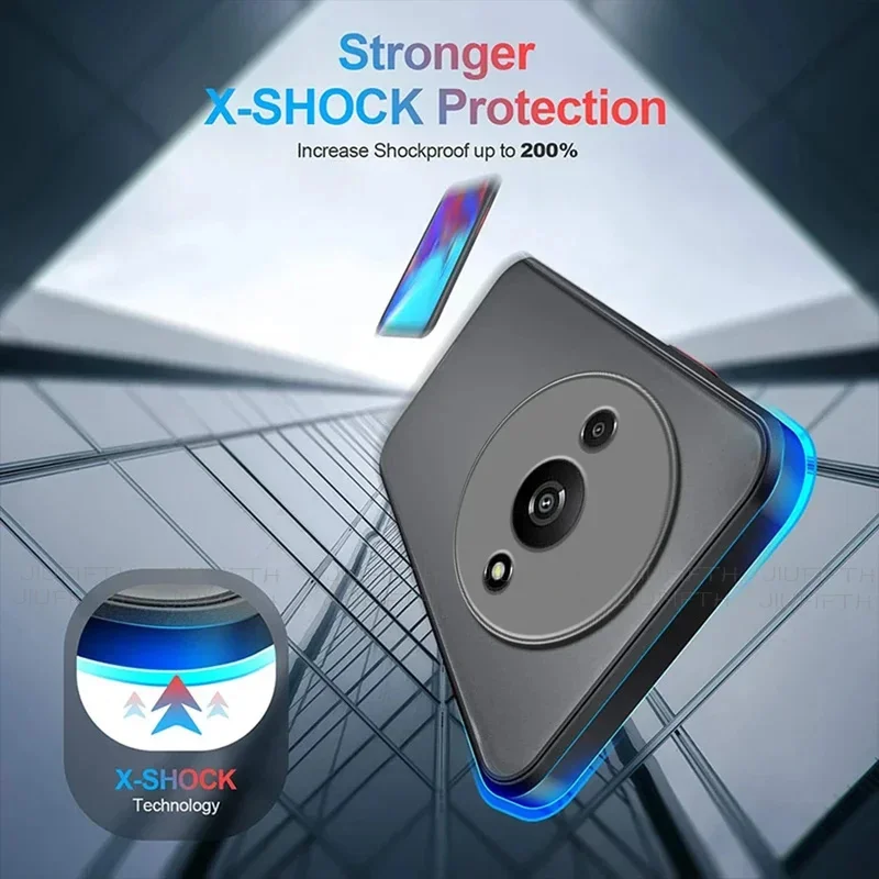 A3X 4G para Xiaomi Redmi A3 funda armadura a prueba de golpes mate suave TPU parachoques transparente cubierta dura CAPA para Xiomi Poco pequeño C61 C 61 - imagen 2