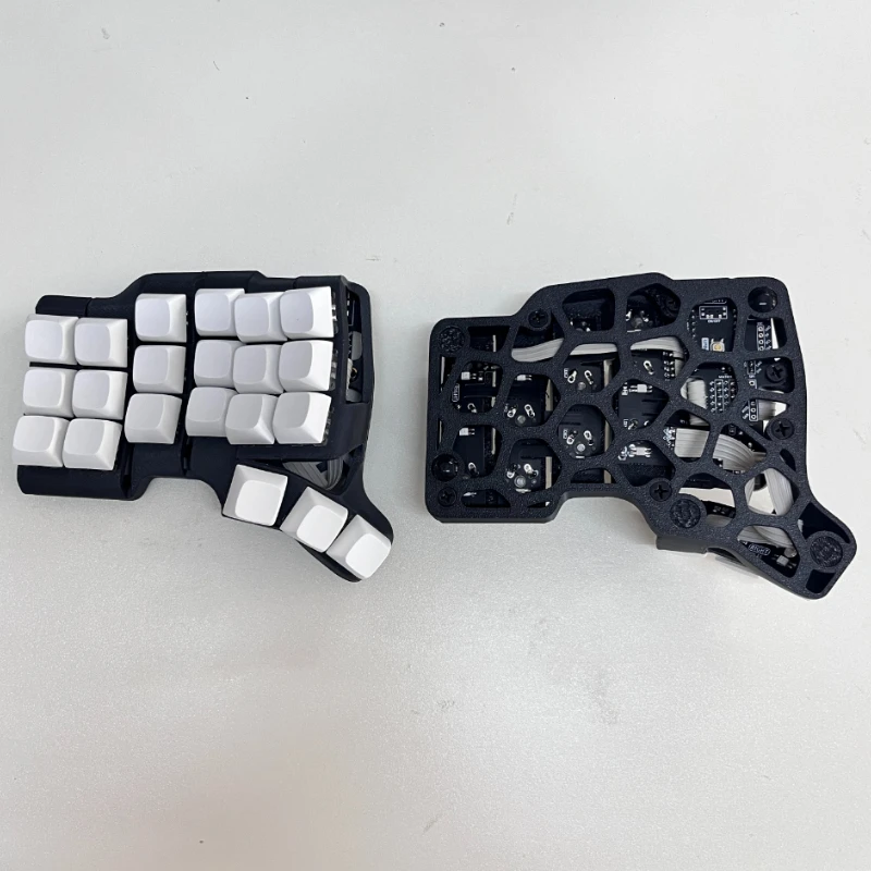 TBK Mini teclado mecánico personalizado 3 × 6 interruptor de soldadura con cable impresión FDM teclado ergonómico para juegos de oficina teclado dividido QMK/VIA - imagen 5