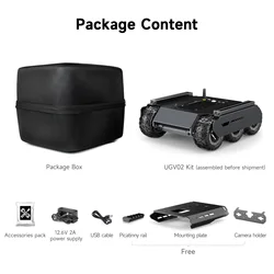 Robot Raspberry Pi UGV Todoterreno Extensible ESP32 con Orugas