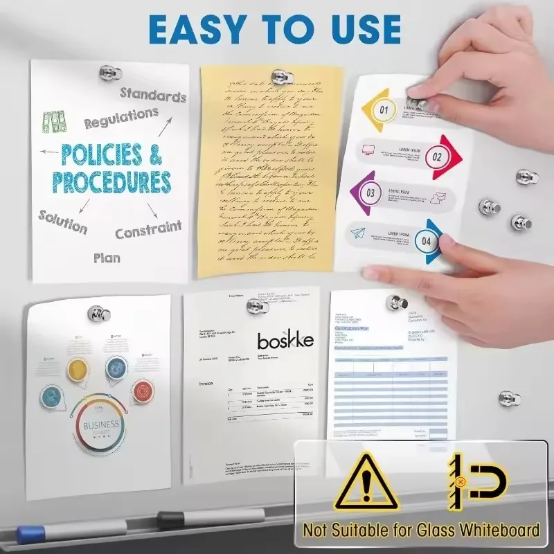 Chinchetas con imán de neodimio súper fuerte para nevera, pizarra blanca, chinchetas magnéticas con ventosa, imanes, 1-50 Uds. - imagen 4