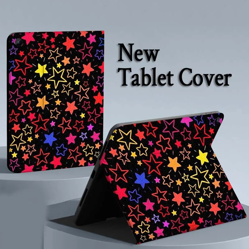 Arte estrellas de dibujos animados lindo para Samsung Galaxy Tab S11 S10 S9 S8 S7 S6 A10.1 A9 A8 A7 10,1 Lite FE Plus pulgadas funda para tableta