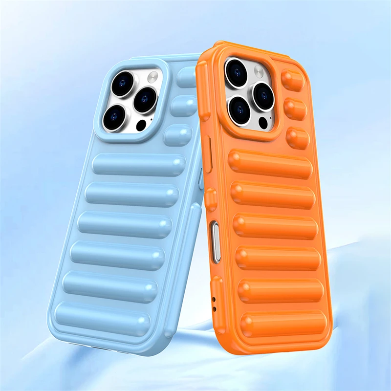 Funda de teléfono con armadura de cápsula de cojín de aire para iPhone 16E 16 15 14 Plus 11 12 13 Pro Max X XS XR, funda suave de TPU de Color sólido a prueba de golpes - imagen 4