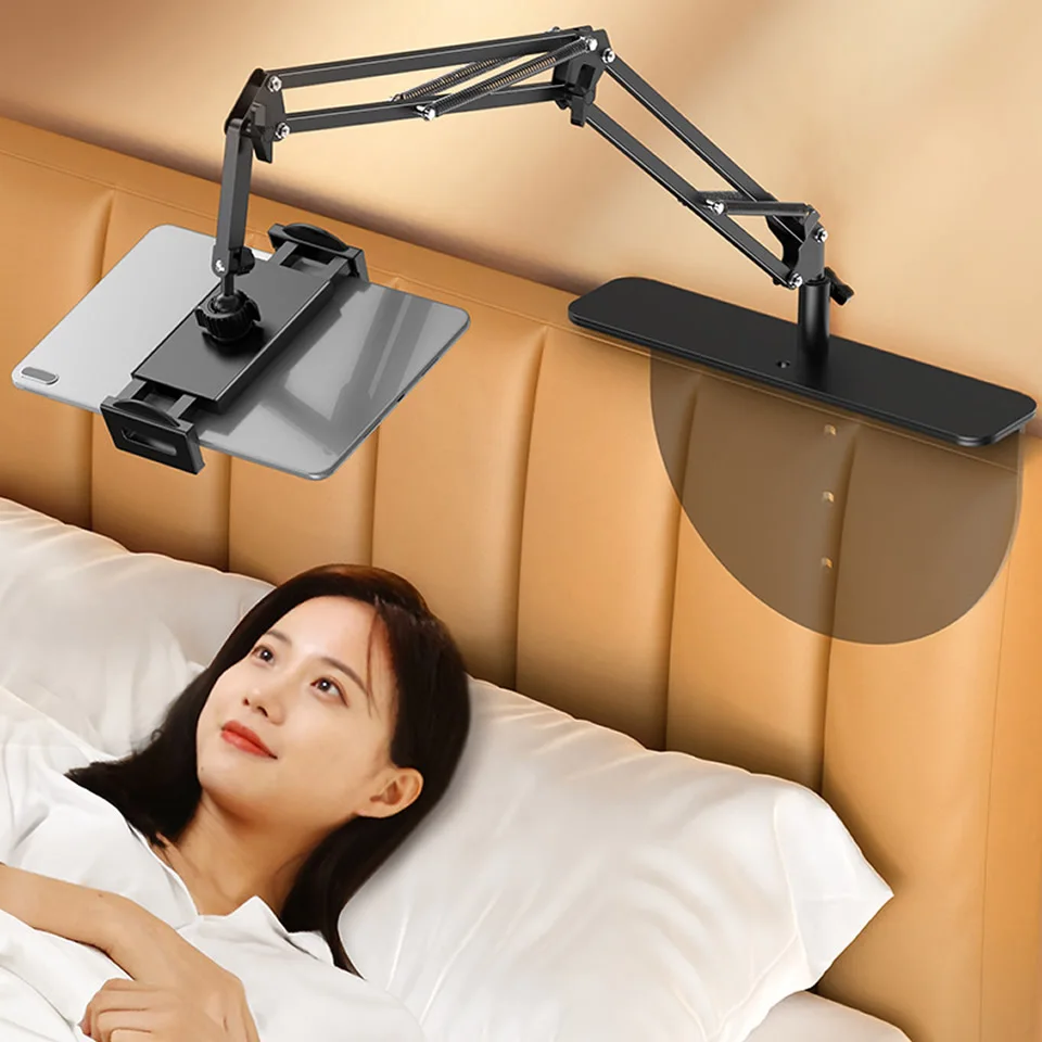OUTMIX-Soporte de cama para tableta de 4,7-12,9 pulgadas, brazo perezoso para teléfono móvil, escritorio, iPad Mini, Clip gratis - imagen 2