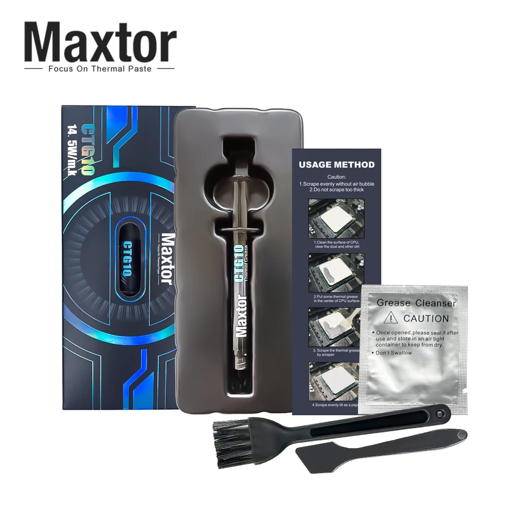 Pasta térmica Maxtor CTG10, grasa compuesta de conducción de calor para ordenador, PC, portátil, CPU, GPU, Chips de tarjeta de vídeo - imagen 2