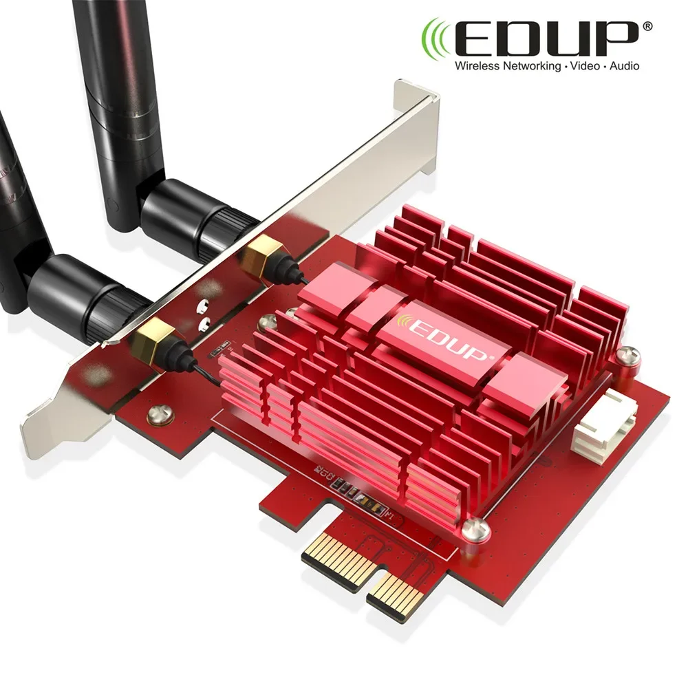 Tarjeta inalámbrica de escritorio WiFi6 In-tel AX200 BT 5,1 banda Dual 2974Mbps PCIe Wifi adaptador AX200NGW 802.11ax pcie lan wifi6 tarjeta 3000m - imagen 2