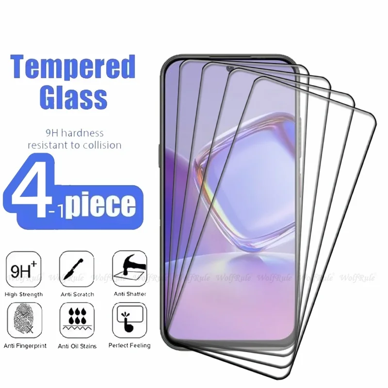 1-4 Uds para Nubia V80 diseño de vidrio ZTE Nubia V80 diseño de vidrio templado cubierta completa 9H Protector de pantalla Protector Nubia V80 diseño