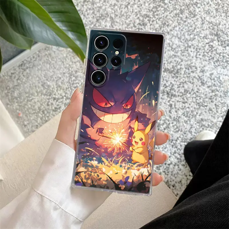 Gengar Pikachu Pokemons Anime Funda de teléfono para Samsung Galaxy S25 S24 S23 S22 S20 Ultra S10 S25 Plus S21 FE Note 10 20 Funda - imagen 5