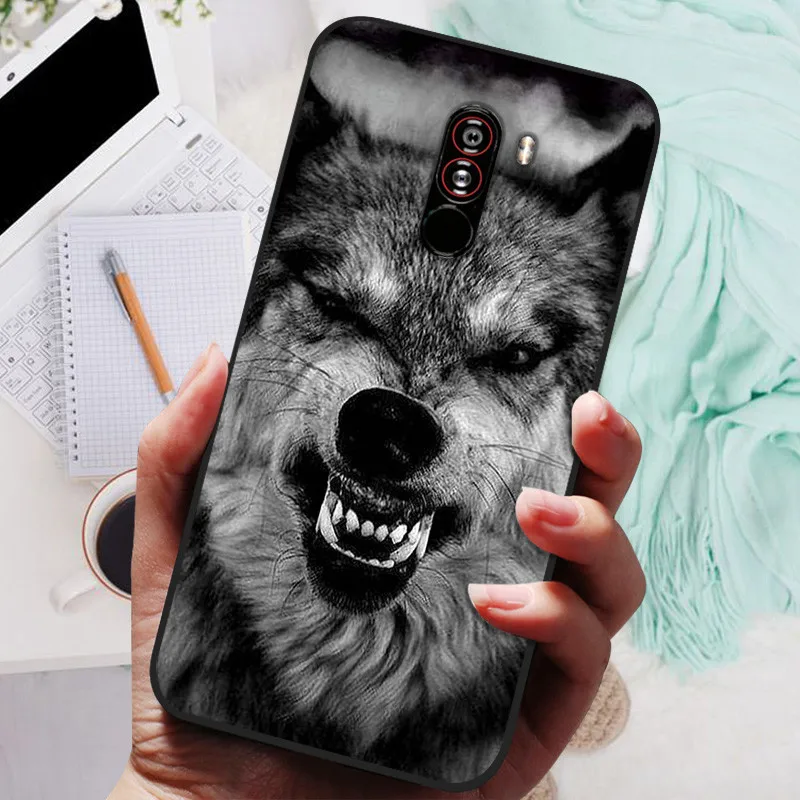 Funda de silicona para teléfono xiaomi mi pocophone f1, carcasa suave de TPU pintada con Gato, pocophone F1 - imagen 4