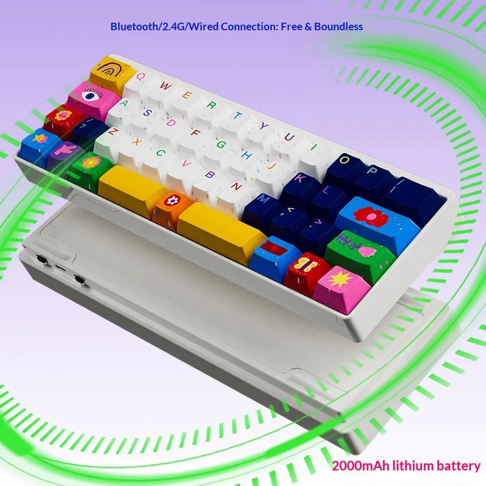 Teclado Mecánico para Juegos MMD KM40, PCB Intercambiable en Caliente, Interruptor RGB, Iluminación, Tipo C, 2.4G, BT, 3 Modos Inalámbricos, QMK VIA - imagen 4