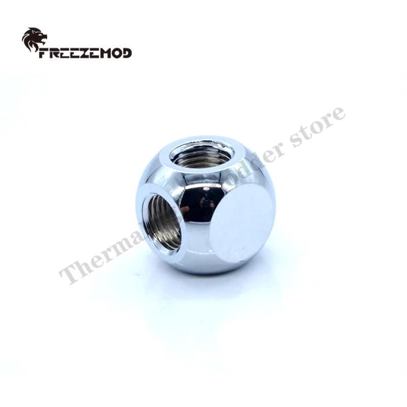 FREEZEMOD Accesorio de bola en forma de T en forma de T con forma de cubo multicanal, rosca interior G1/4 3X, negro, plateado y blanco, HDTD-3STB - imagen 4
