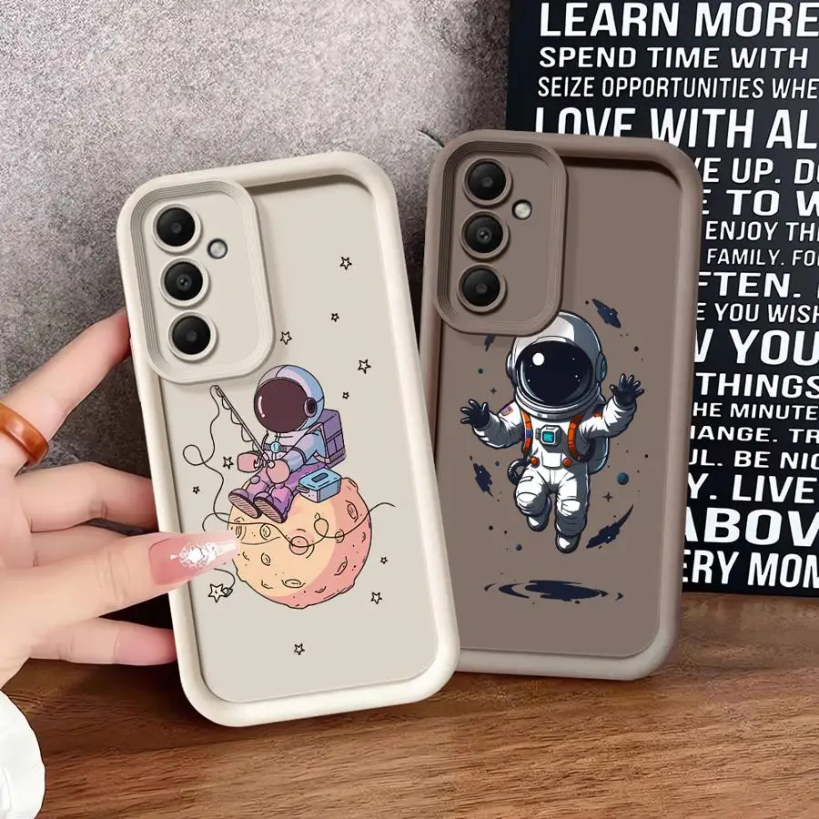 Funda suave y fresca de astronauta espacial para Samsung Galaxy A25 A26 A55 A32 A36 A35 A52 A73 A56 A24 A22 A21s A33 A54 - imagen 5