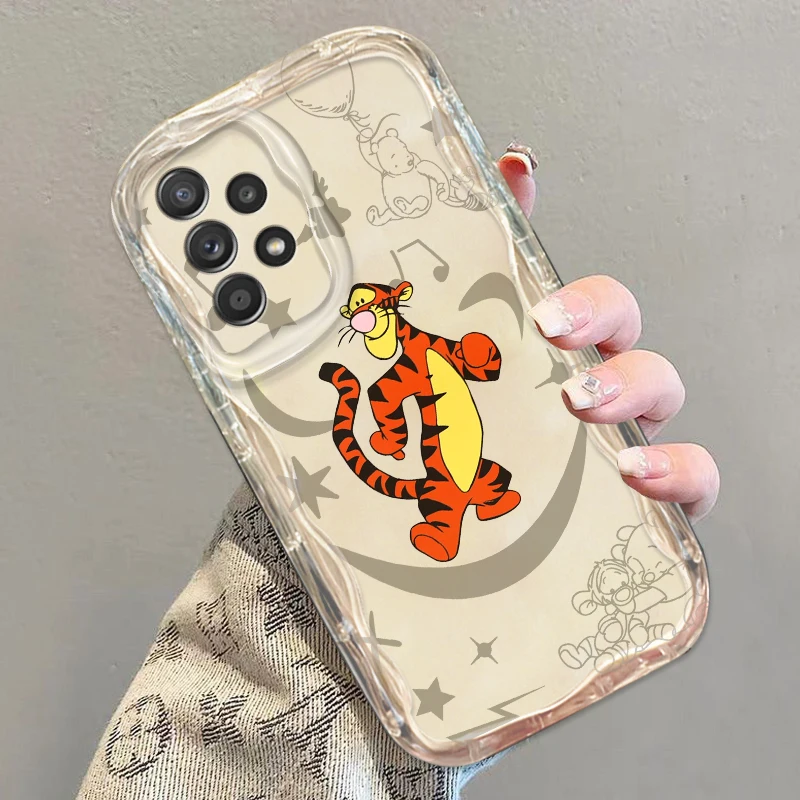 Disney Tigger Pooh Bear para Samsung Galaxy A73, A72, A55, A54, A52, A51, A35, funda de teléfono de aceite de onda suave transparente - imagen 3