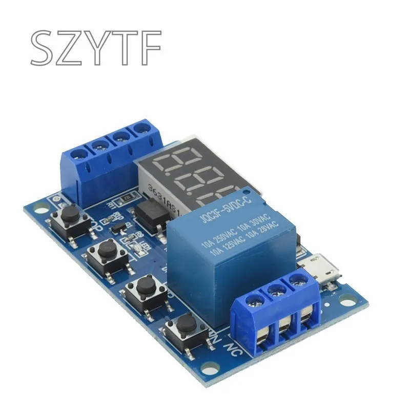 Módulo de relé de 1 canal Desconexión de retardo activa el interruptor de circuito de sincronización de ciclo retardado XY-J02 - imagen 4