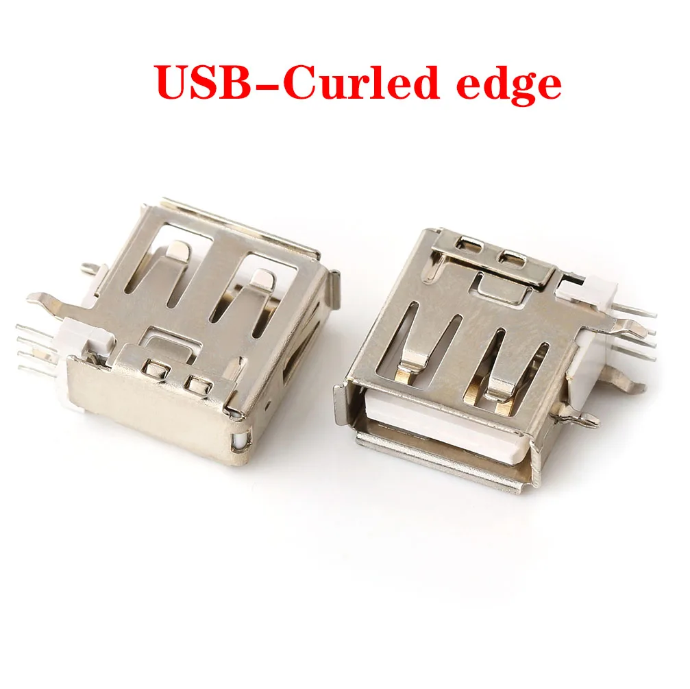 1-5 uds USB 2,0 A conector hembra de montaje USB lado Vertical Inser conector hembra tipo largo/curto 90 grados - imagen 4