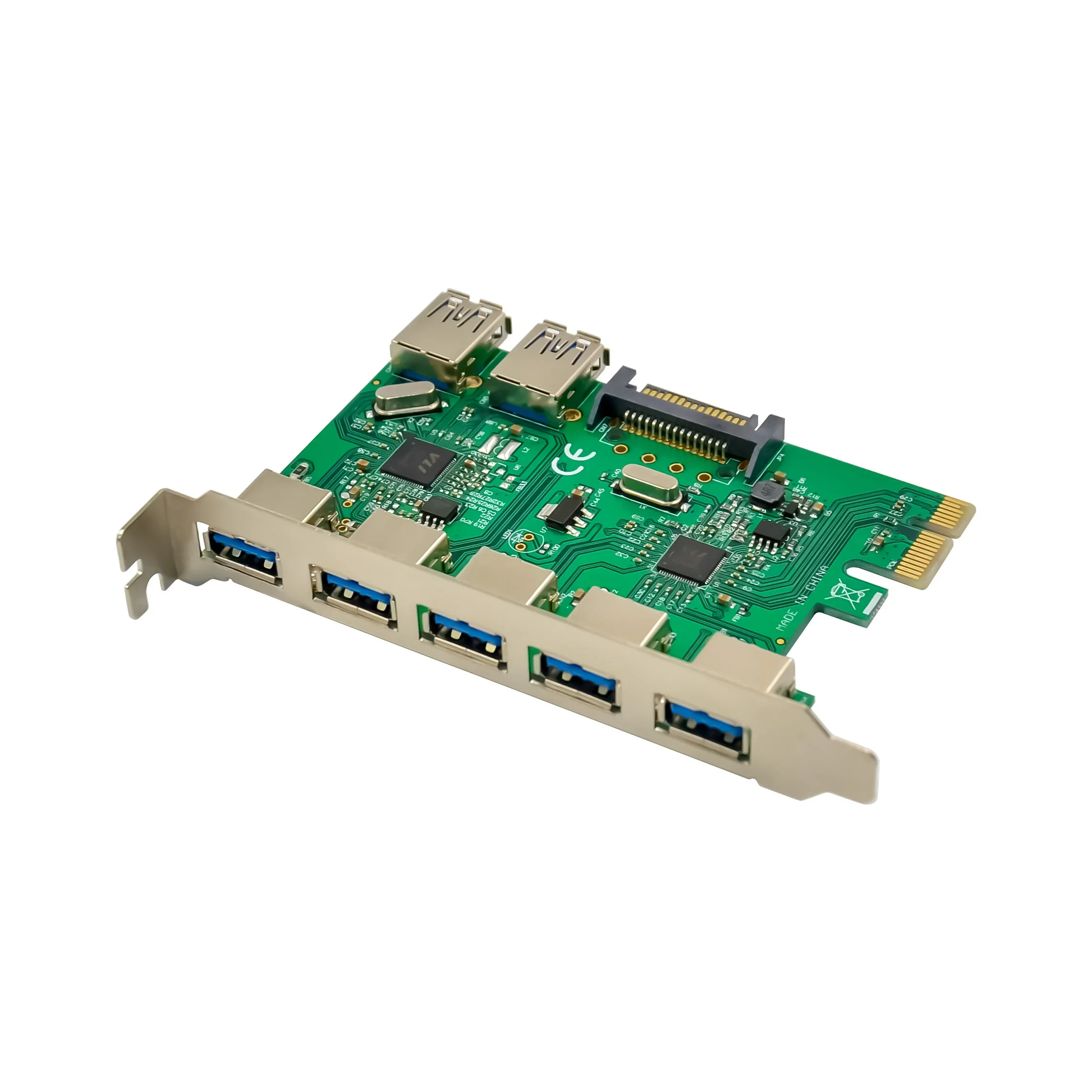 Pci Express 5 Port USB3.0 External 2 Ports USB3.0 USB 3.0 to pcie Expansion Card pcie 7 ports usb hub adapter VL805 VL812 chip