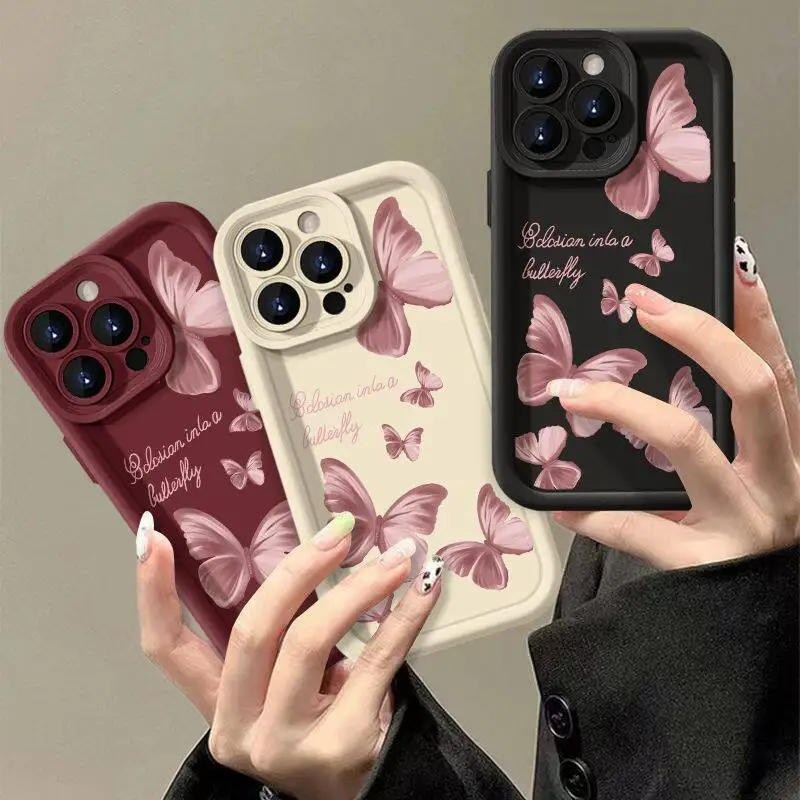 Funda Retro de mariposa a la moda para Xiaomi Redmi Note 12 4G 9 10 11 14 13 Pro Plus 5G 9S 11S 10S 12S Redmi 12C 13C 14C 13 10C