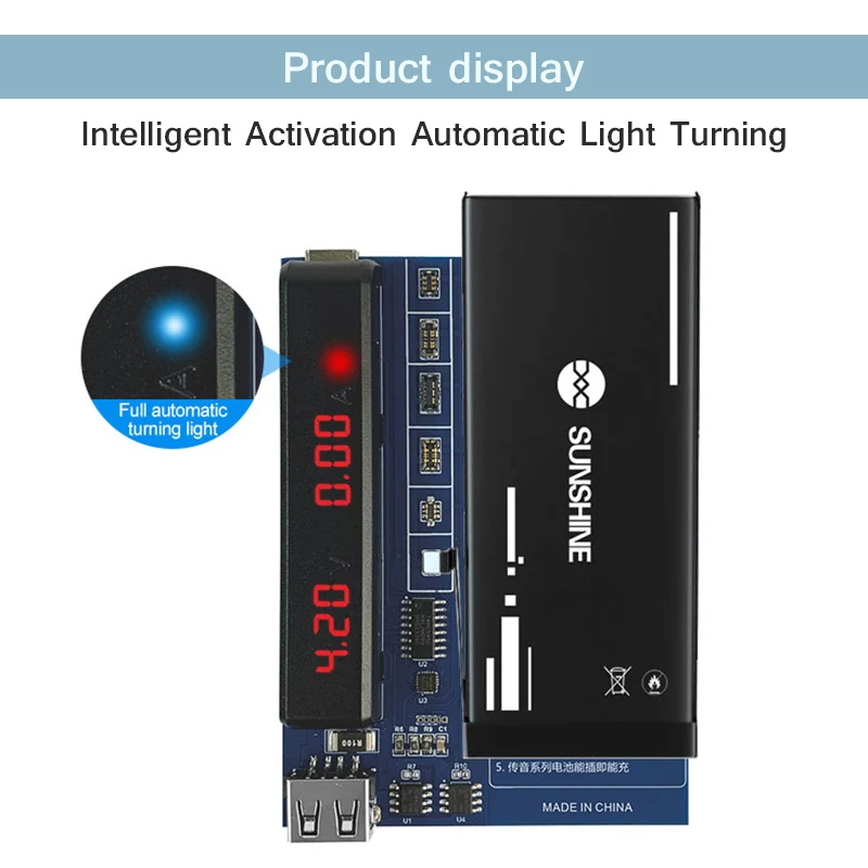 SUNSHINE-Placa de activación de batería de transmisión de SS-904B para TECNO Itel Infinix Series, con pantalla Digital, herramienta de prueba de carga rápida - imagen 4