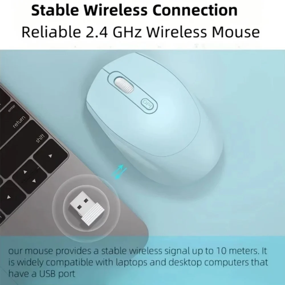 Ratón inalámbrico Bluetooth 2,4G, recargable, silencioso, diseño ergonómico para MacBook, portátil, PC, ordenador, juegos de oficina - imagen 4