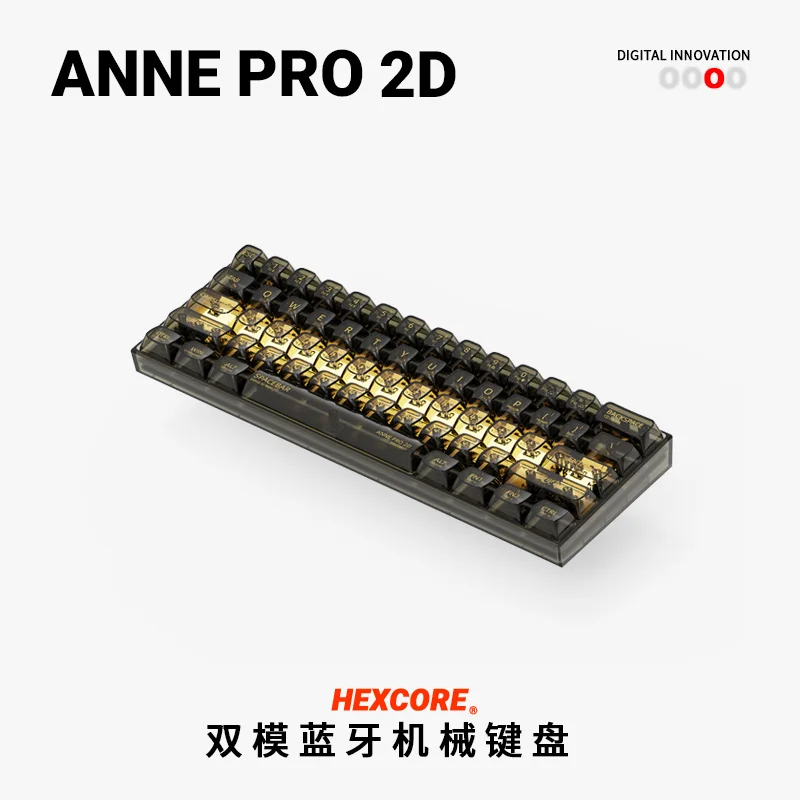 HEXCORE Anne Pro 2D Teclado mecánico Bluetooth RGB intercambio en caliente 60% diseño portátil teclado para juegos personalizado accesorios de PC