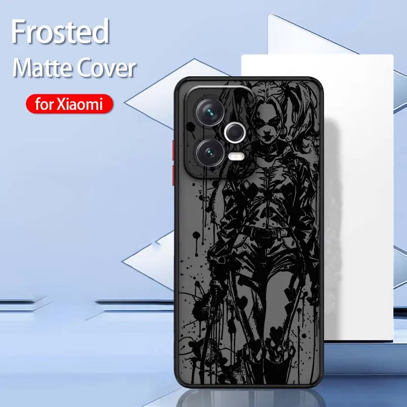 H-harley Q-Quinn arte Popular para Xiaomi Redmi 14C 13C 13 12C 11A 10A K70 K60 K50 K40 K30 K20 funda de teléfono translúcida esmerilada - imagen 2