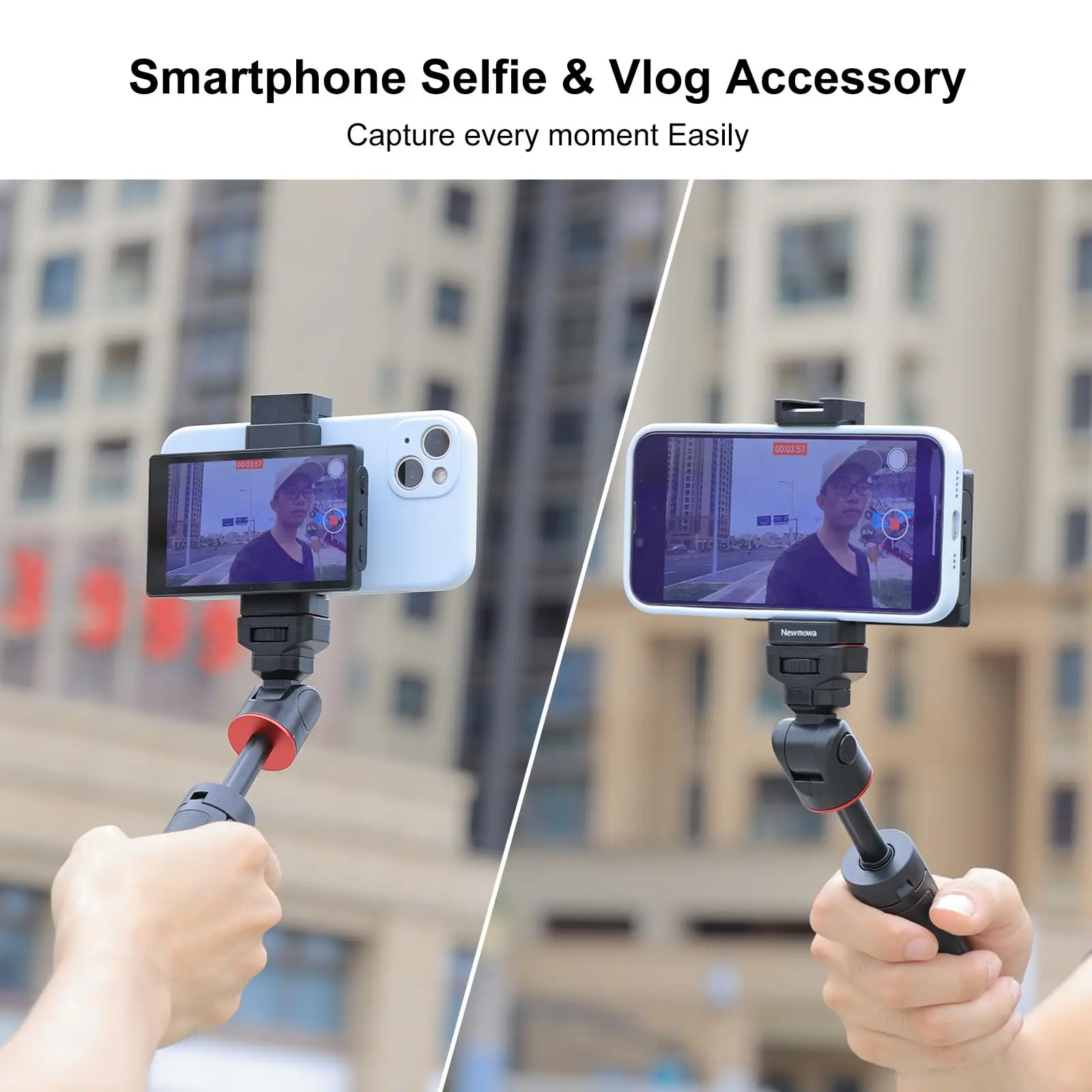 Kingma Phone Vlog Selfie Monitor Pantalla, Uso de Cámara Trasera para Selfie Vlog Live Stream TikTok, Compatible con iPhone Samsung - imagen 4