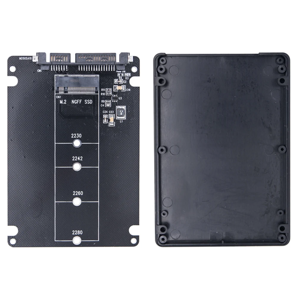 Caja de disco duro externo M.2 NGFF SSD a SATA3, placa adaptadora de disco duro de doble uso, tarjeta adaptadora M.2 NGFF a SATA3.0 para PC - imagen 5